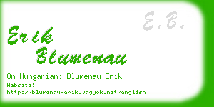 erik blumenau business card